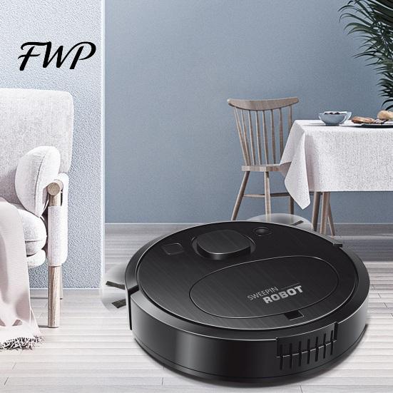 Smart Home Vacuum Sweeping Robot Powerful Cleaning Low Noise Slim Body Cleaner USB Charging 1200mAh Battery Long-Lasting Quiet
