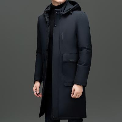 Men High End Long Thicken Winter Brand Casual Fashion Hooded Parka Jacket Heavy Windbreaker Outdoor Windproof Coats Outerwear