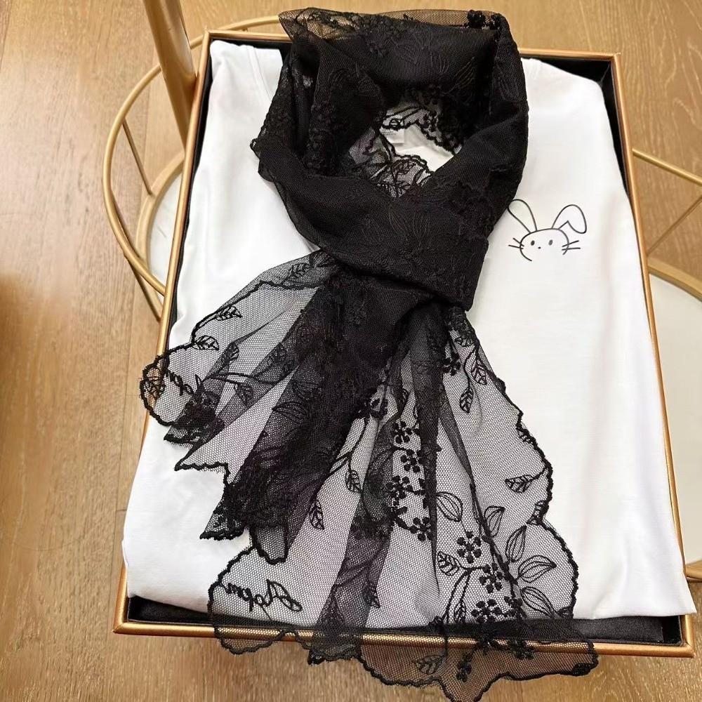 Lightweight Sunscreen Shawl Breathable Mesh Silk Scarf Elegant Lace Scarf Spring
