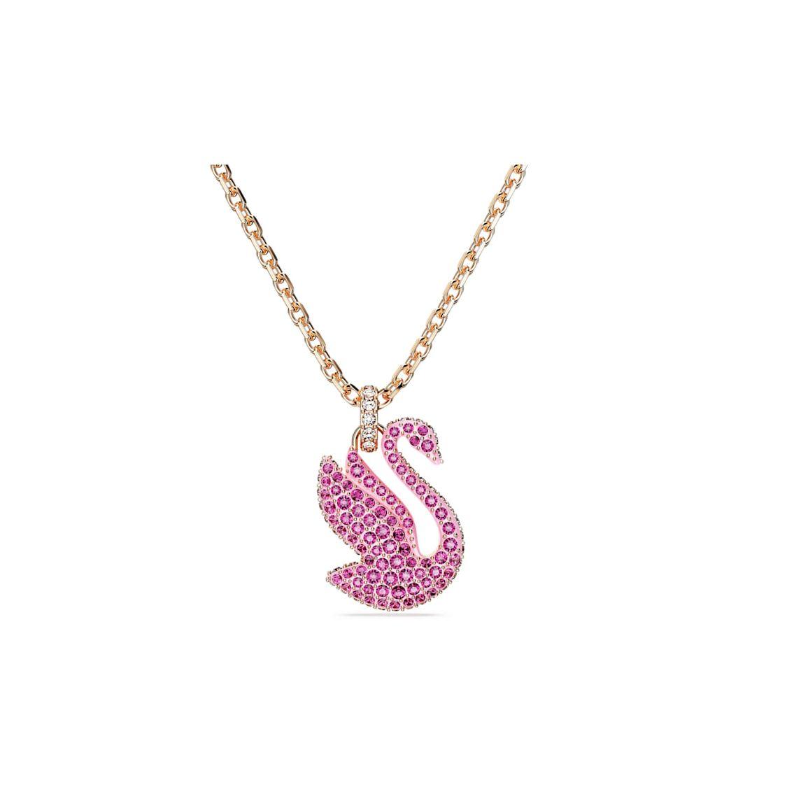 Swarovski Swan Exquisite Fashion Versatile Trendy Necklace Women necklace 5647552 Box (Random Color)