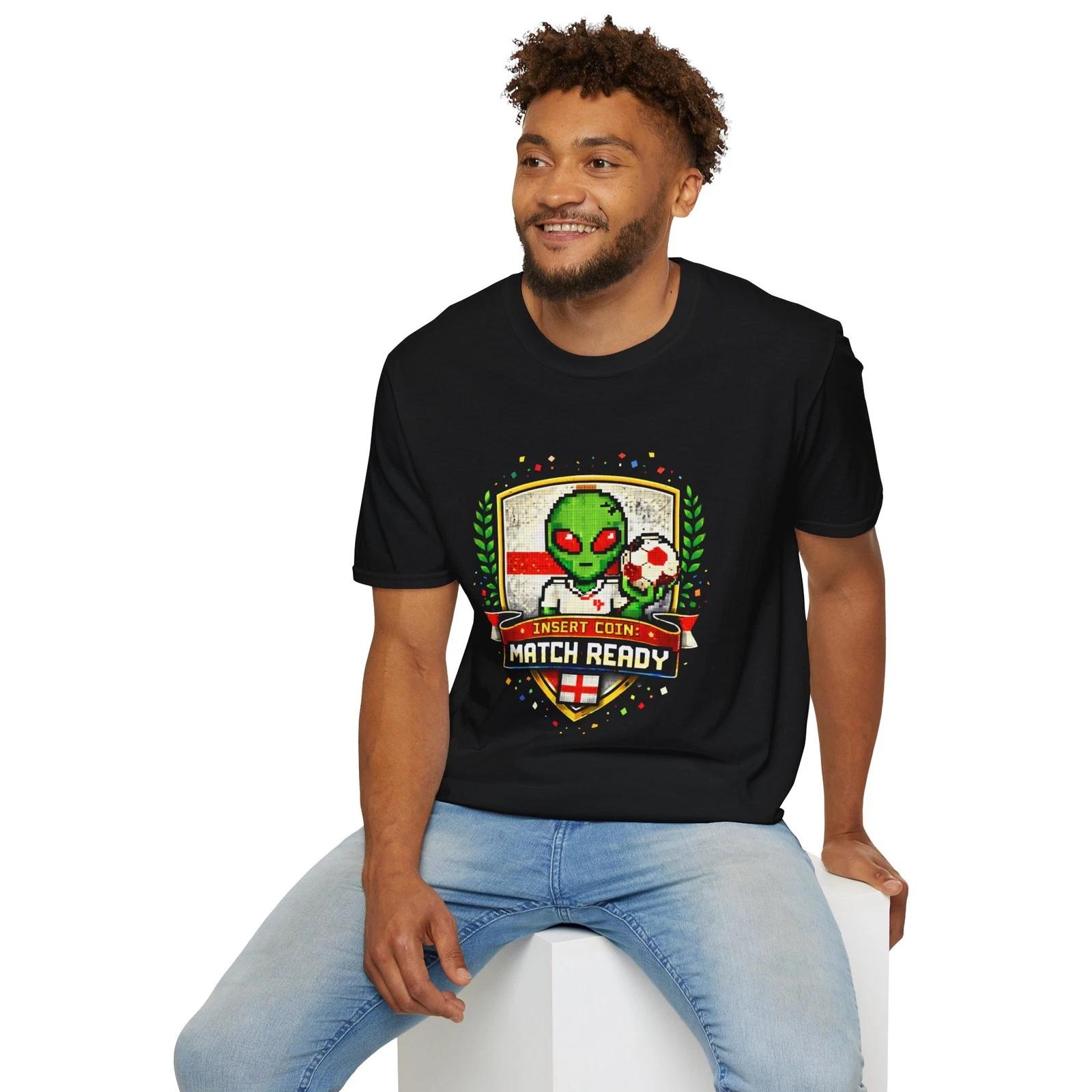 Retro Arcade English Alien Soccer Children s Children s T Children s T-shirt | Match Ready Football Graphic 130