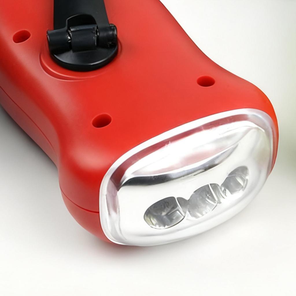 Hand Crank Solar Emergency Flashlight LED Rechargeable Power Bank Portable Outdoor Camping Gear for Home Use
