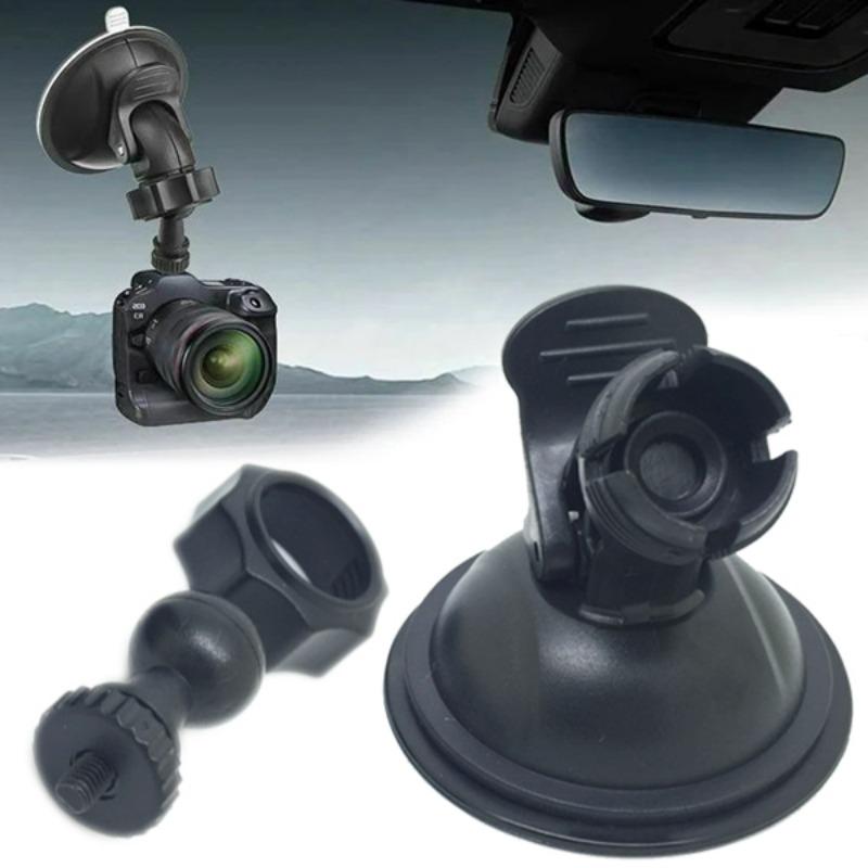 4-mm-Schraubenkopfhalterung für Videorecorder im Auto, Saugnapfhalterung, 360° drehbar, GPS-Navigationskamera-Basis, Auto-DVR-Halterung
