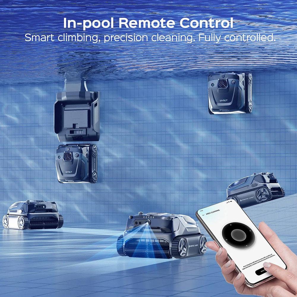WYBOT S3 Cordless Robotic Pool Cleaner, 3D Mapping & Smart Navigation