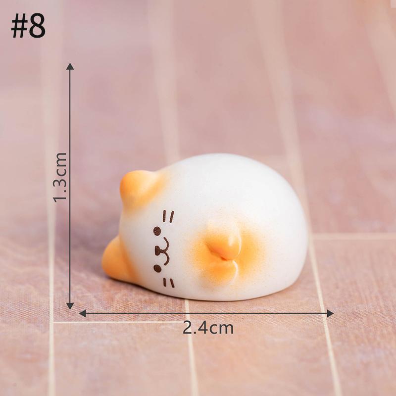 Creative Cute Little Cat Figurines Micro-landscape Moss Ornament DIY Garden Miniatures Landscape Statue Garden Bonsai Decoration