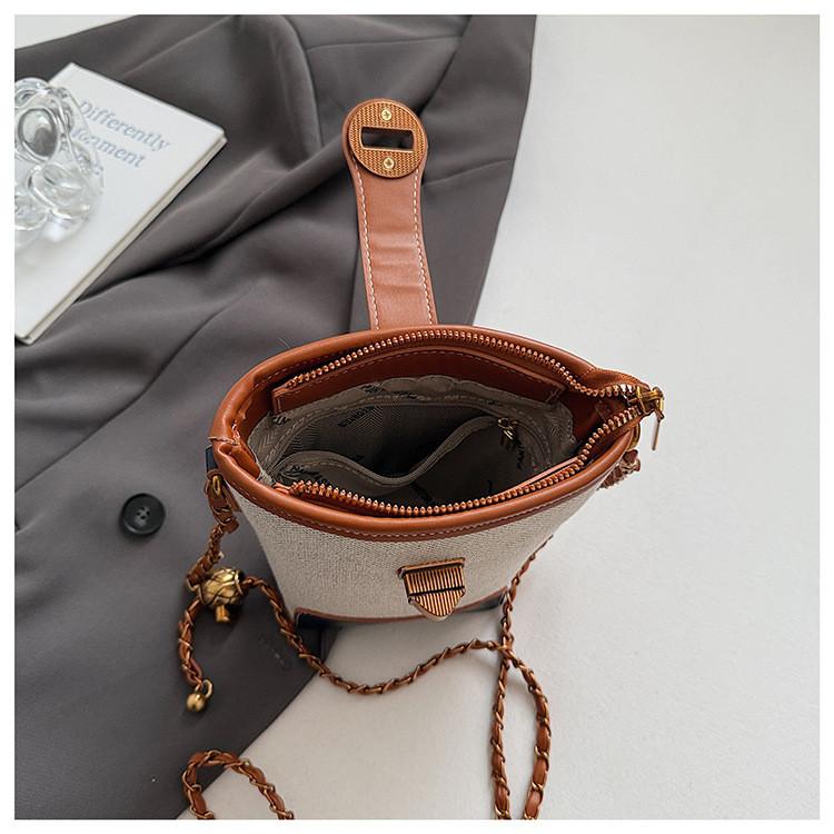 IELGY Ladies Messenger Bag Canvas Summer Fashion Bucket Bag