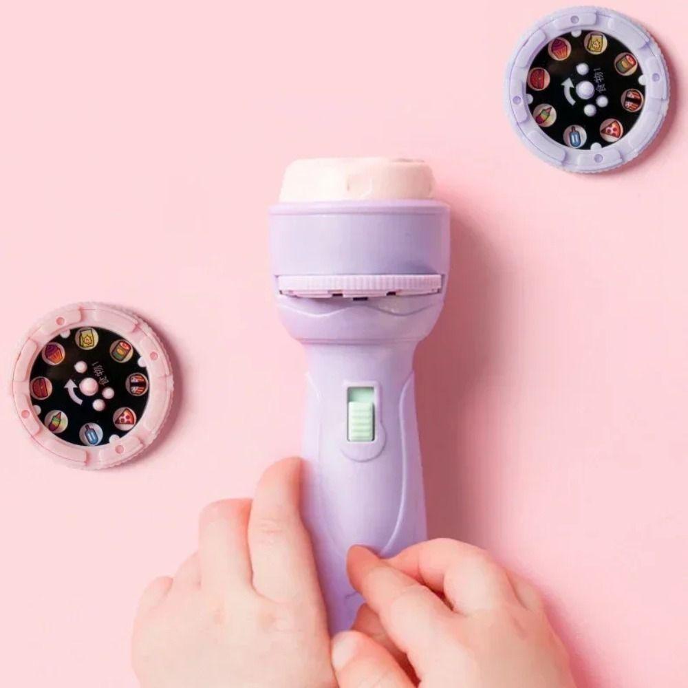 Puzzle Design Projection Flashlight 80 Patterns Cartoon Projector Baby Development
