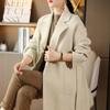 100% Wool Women Coat TIDENOVEL Autumn Wool Long Coat Handmade Pea Coat Winter Warm Wool Long Jacket Overcoat