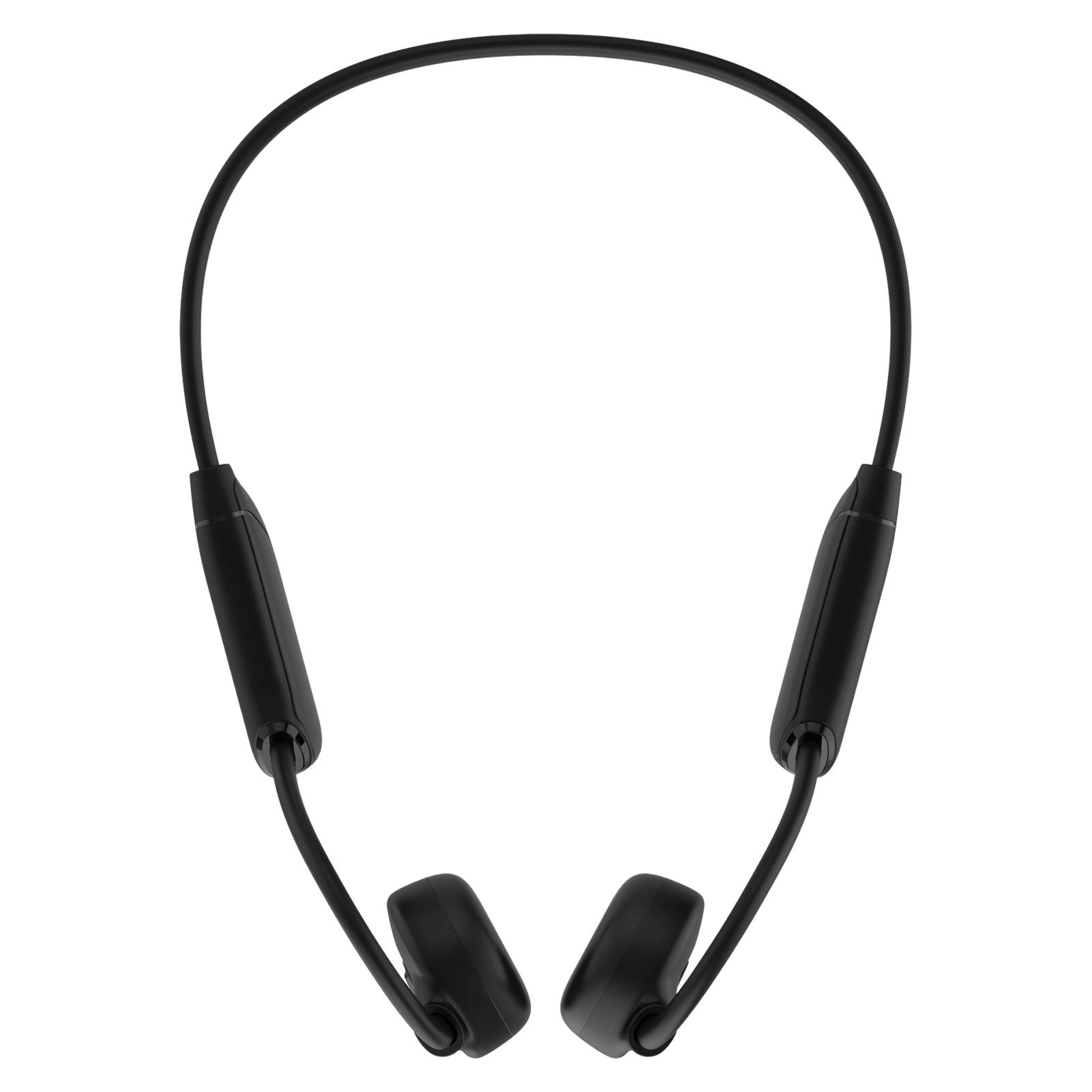 

Проводящие наушники Беспроводные наушники с костной проводимостью Гарнитура для ношения за шеей Легкие накладные наушники для тренировок чёрный