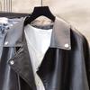 Leather Jacket for Women Autumn Winter Windbreaker Oversize Waterproof Casual Jacket