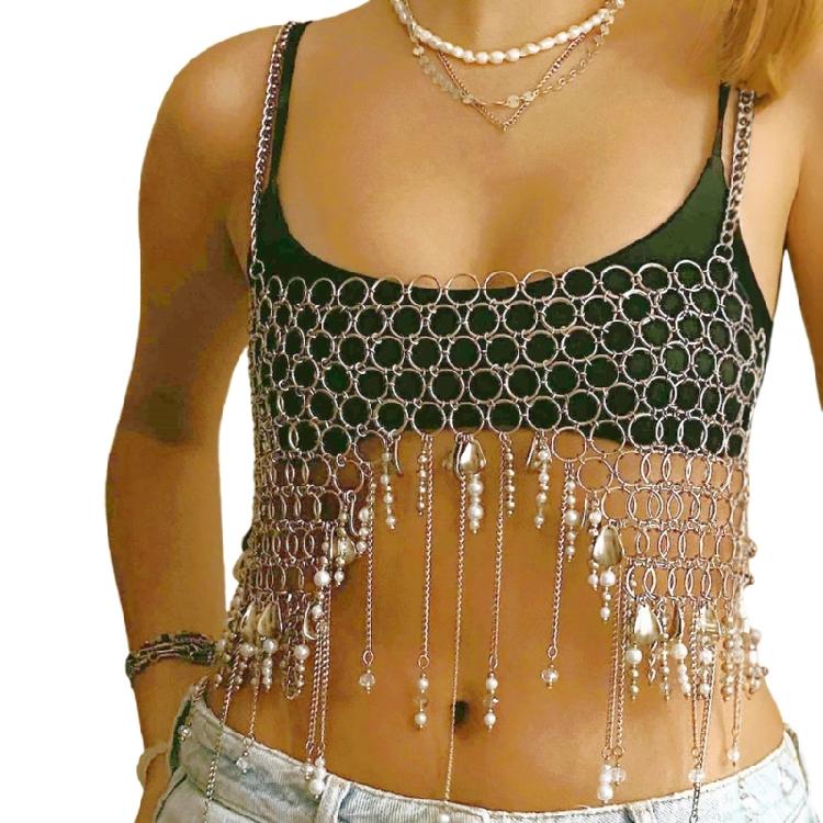 

Body Jewelry Chain with Tassels Women Chest Chain Elegant Body Jewelry Suitable for Event and Festival Occasions 1