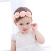Children Newborn Toddler Baby Flower Headband Pink Ribbon Hair Bands Handmade DIY Headwear Head accessories