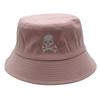 Simple Hat Fisherman With Solid Color Design And Skull Embroidery For Daily