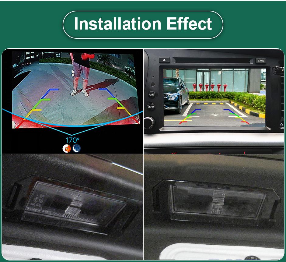 MCCD AHD 1080P 170 Fisheye Car Reverse Backup Rear View Camera For Kia Picanto/Morning Rio R/Rio 3/Pride (UB) Hatchback Kia Soul