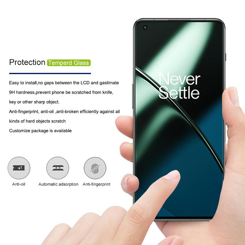 

MOCOLO For OnePlus 11 5G/9 Pro/10 Pro/Oppo Find X3 Pro/Find X5 Pro Anti-explosion Screen Protector Full Glue 3D Curved Tempered Glass Film Black