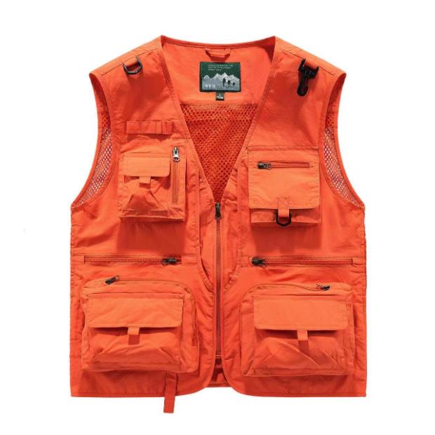 Spring and Autumn Men Vest Men's Leisure Outdoor Multi-pocket Fishing Vest
