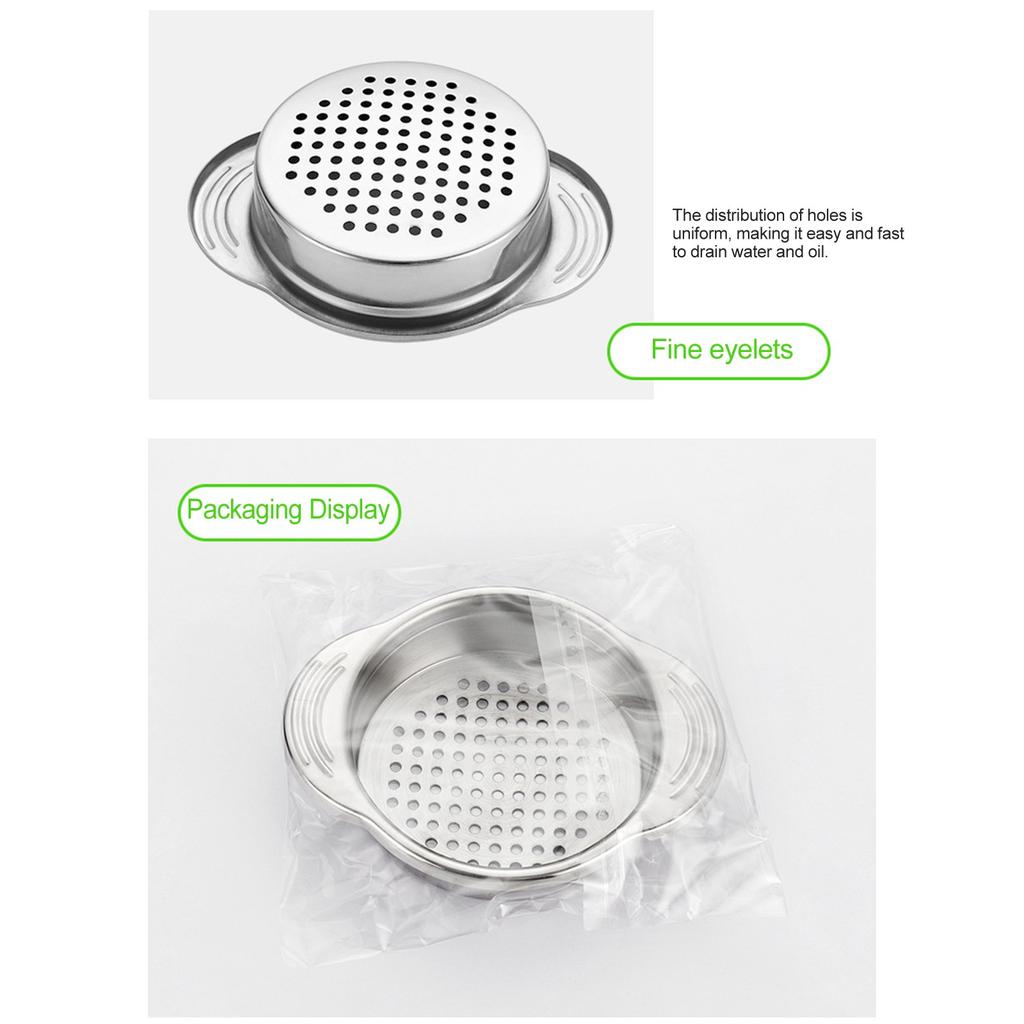 Stainless Steel Food Can Strainer Metal Tuna Press Filter Can Lid Colander Oil Drainer Kitchen Tools For Beans Vegetables