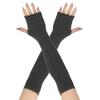 Unisex Long Rolled-Edge Warm Fingerless Gloves