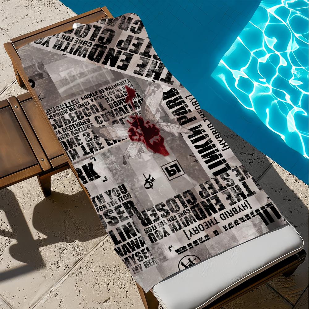 Cantante L-linkin carino P-park Asciugamano Spiaggia Asciugatura Rapida Morbido Asciugamani Piscina Regalo per Viaggio Palestra Doccia Campeggio sportivi