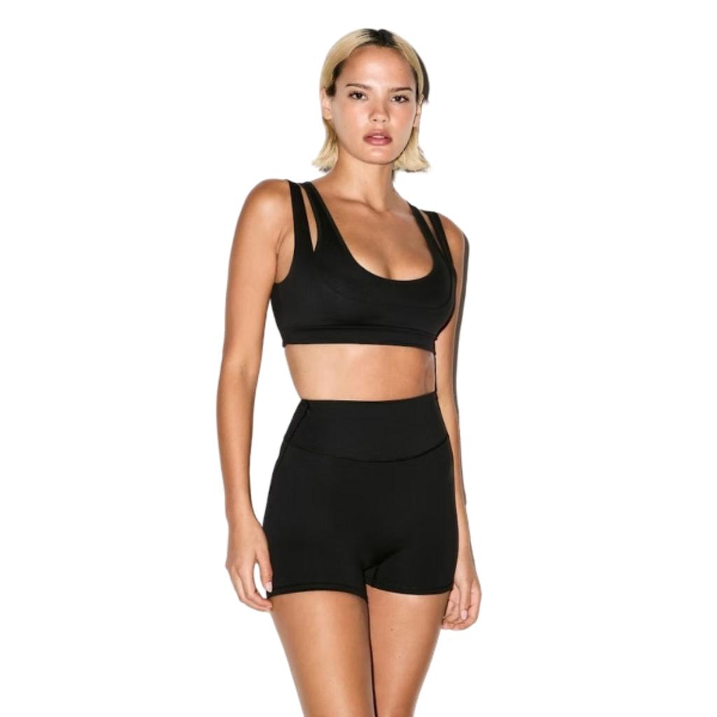 Nike X SKIMS Women's Matte Double Strap Scoop Bra Obsidian