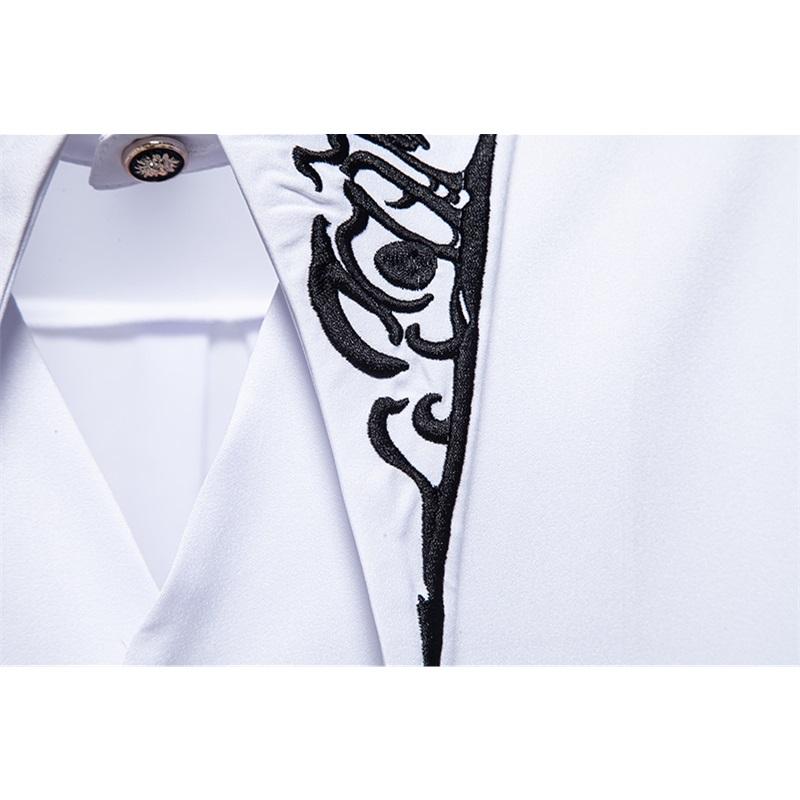 Spring New Fashion Men's Long Sleeve Shirt Men European and American Palace Embroidered Shirts Male Casual Social Wedding Party