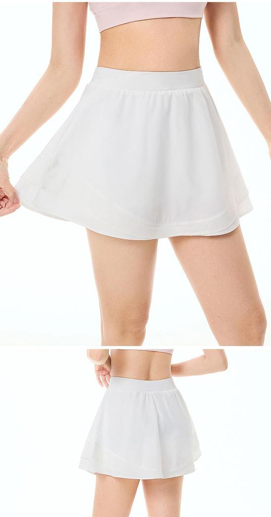 Cross-Border Women's High-Waisted Quick-Dry Sports Skort for Yoga, Fitness, Running, and Dance