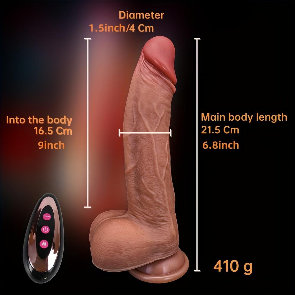9.1in Insertable Vibrating Stick,Imitation Flesh Fake Penis,10 Vibration Modes,Powerful Suction Cup,G-Spot Stimulation,Quick Orgasm,Gift for Couples.