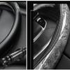 TATACLEA Wood Grain Steering Wheel Wood Grain for Kei Microfiber Excellent Coffee B Cover, Style, Cars, Leather, Non-Slip, Stylish, Breathable,