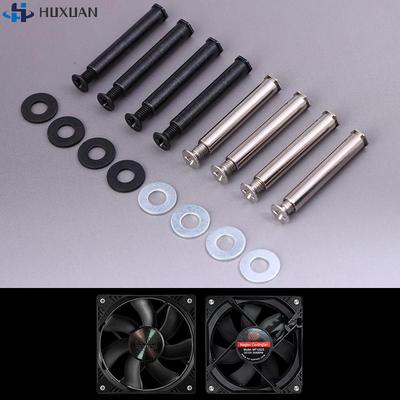Kit de Vis Longues pour Ventilateur de Boîtier d'Ordinateur 4 Pièces/ensemble Vis pour Ventilateur de Refroidissement PC Modifié Bricolage Stabilité Améliorée Vis de Montage pour Ventilateur de Refroidissement