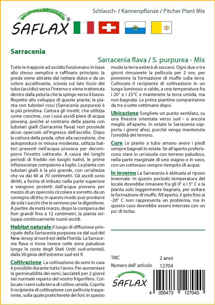 SAFLAX Mix di piante carnivore - 10 semi - Sarracenia Mix