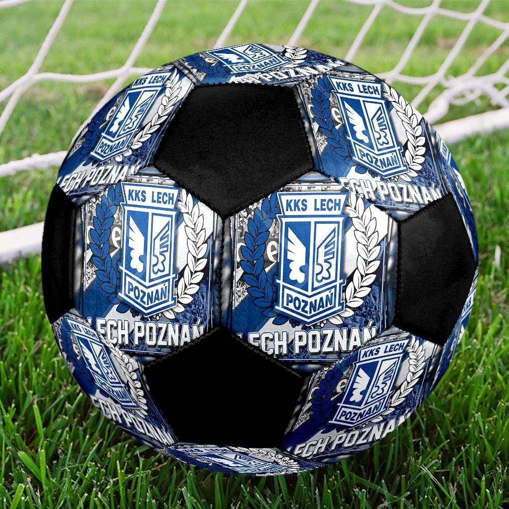Kks Lech Poznan Indoor Soccer Ball Colorful Machine Stitched PVC Size 5 Team Training Competition Ready Durable High-Bounce Cool Sports Gift