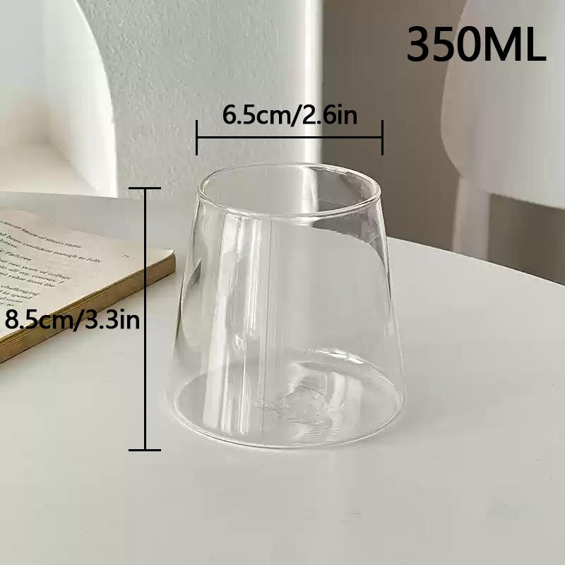 Transparent Cold Glass Cup Juice Milk Drinkware Cocktail Drinking Cup Transparent Water Bottle Coffee Mug Home Accessories