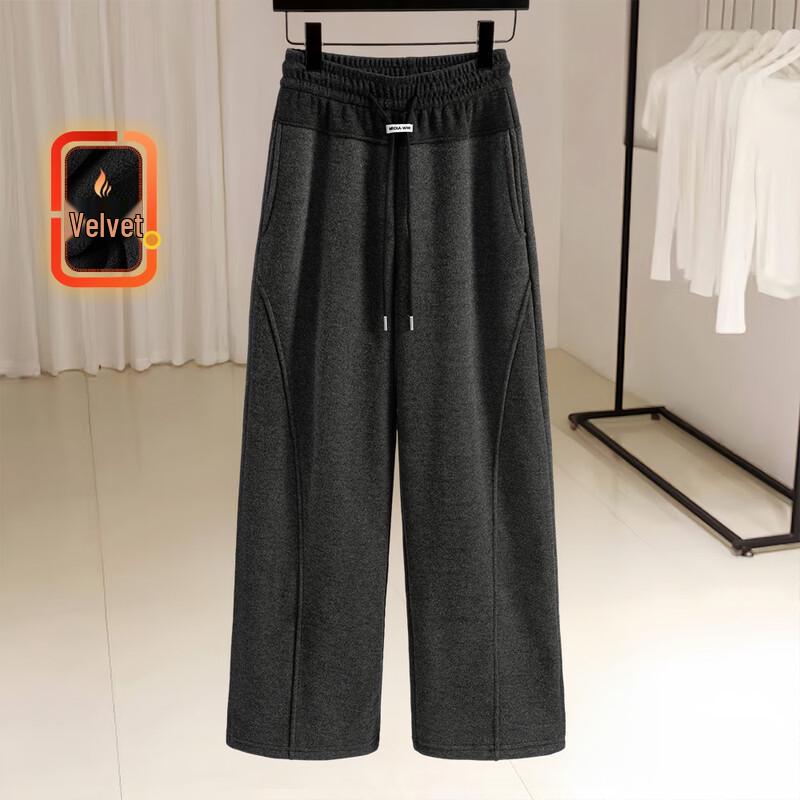 

Women s Color-block Fleece-Lined Banana Casual Pants M