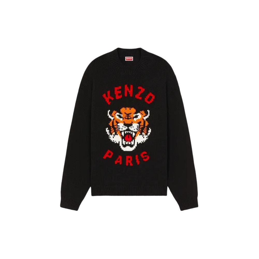 Kenzo Jersey de punto con cuello redondo Lucky Tiger FE58PU0143LD-99J