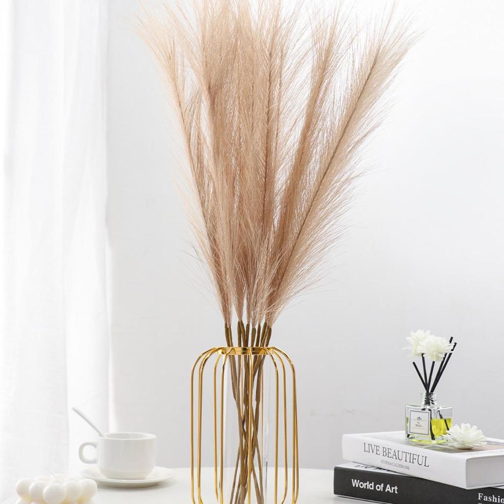 Six-Pronged Artificial Pampas Grass Flowers for Home Decoration and Wedding Props