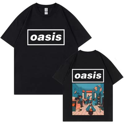 Summer Print Rock Oasis Live 25 Tour Gothic Fashion Tshirts High Quality Comfortable Aesthetic Cotton Cozy T-shirt Streetwear