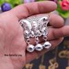 Miao Ethnic Silver Pendants & Handmade Hanfu Hairpin Accessories with Sesame Bells