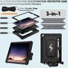 Tablet Case For iPad 10.2 (2021)/(2020)/(2019)/Pro 10.5-inch (2017) Kickstand PC + Silicone Cover with Shoulder Strap