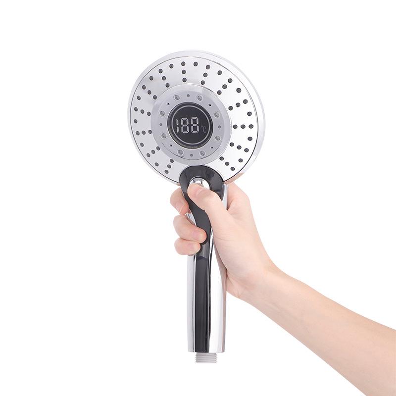 Smart LED Shower Head with Three-gear Water Output and Temperature Display