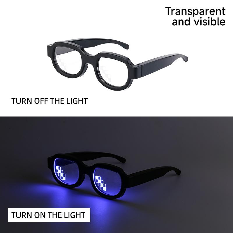 Ochelari de soare LED luminoși pentru ochi roșii, ochelari luminoși, personalitate, spectacol de dans amuzant, recuzită Flash