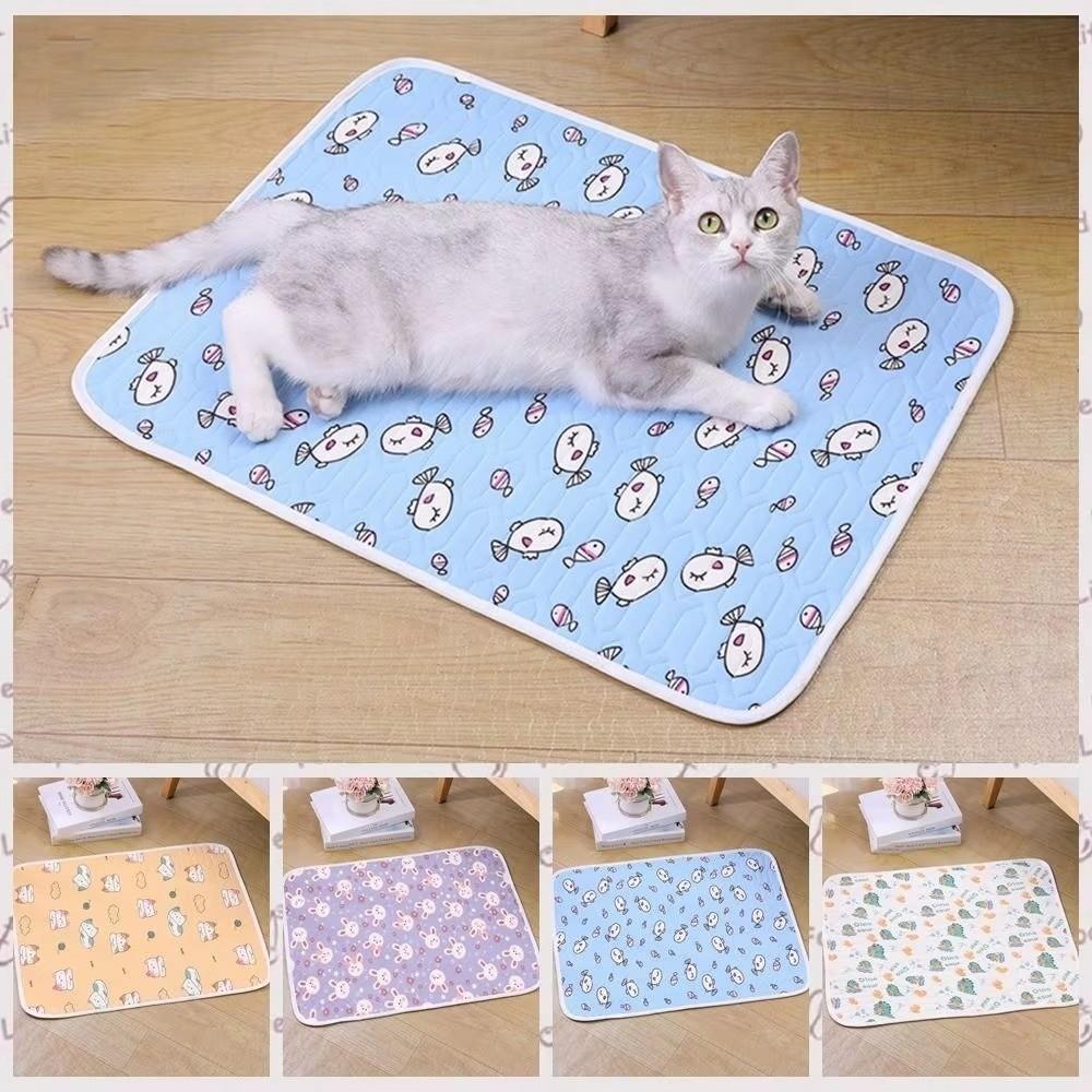 Non-Slip Cooling Pet Mat Breathable Ice Silk Mat Durable Pet Sleeping Pad Floor Use