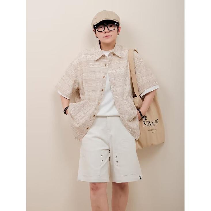 Checkered Retro Shirt Men'S Summer Outfit Hong Kong Style Student Loose And Niche Design Fun New Men'S Top For Outdoor Wear