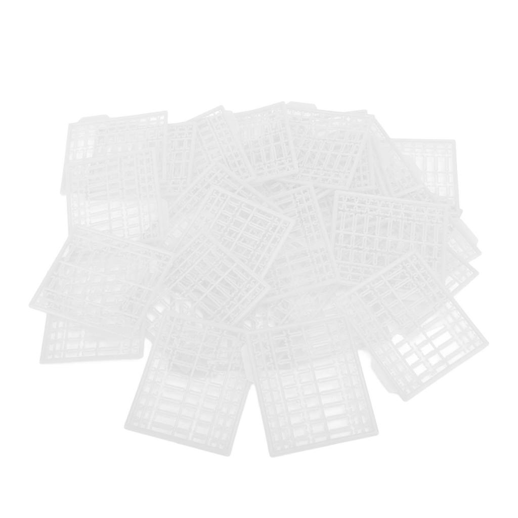 30Pcs Bait Stoppers Plastic Grid Type Strong Fish Hair Stopper for Carp Boat Lake River White