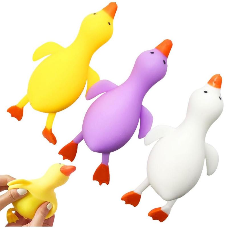 Stress Relief Duck Squeezing Toy for Kids Adults - Anti-Stress, ADHD Sensory Toys Gift for Classroom Prize Party Goodie Bag