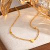 Minimalist Heart Necklace for Women Girls,Flat Rolo Chain Stainless Steel Necklaces,Waterproof Jewelry Gift
