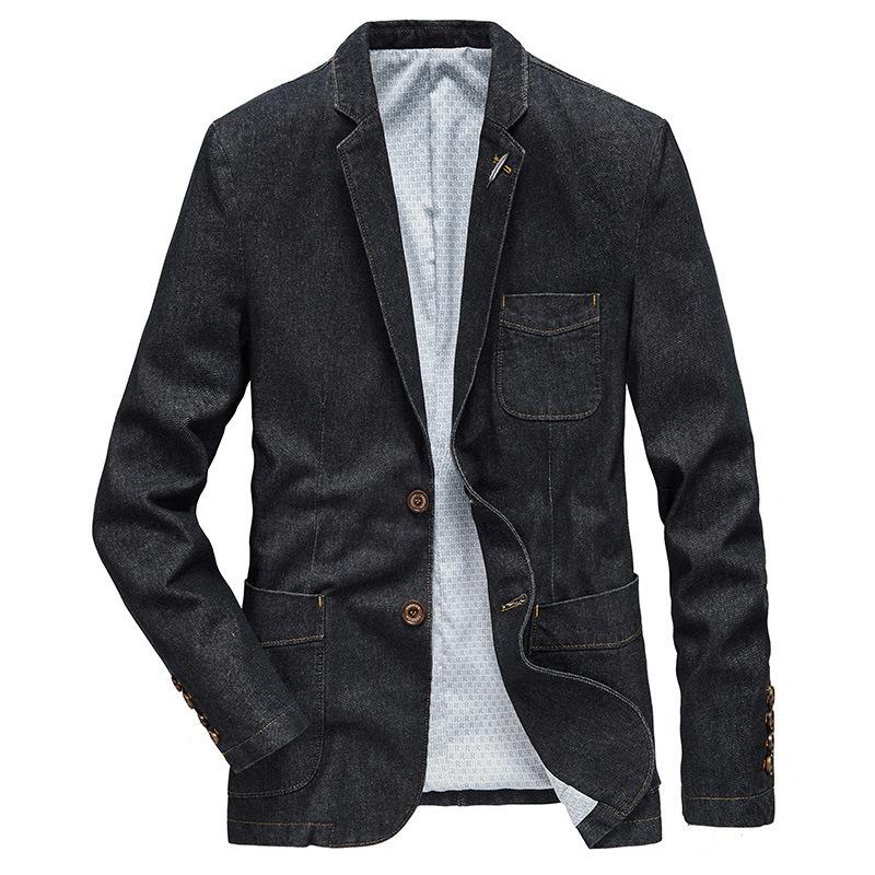 Denim Suit Men's Casual Loose Plus Size Young Denim Suit Jacket