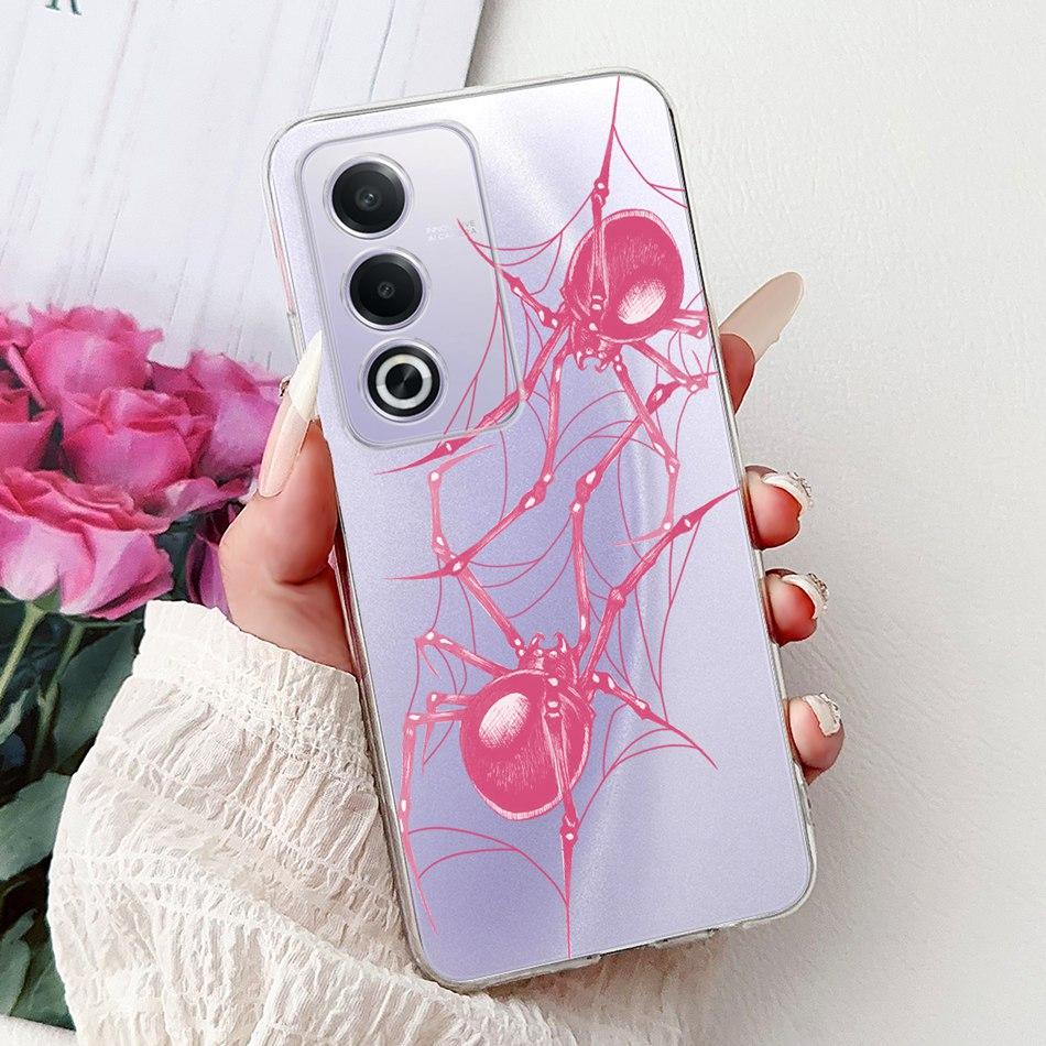 For OPPO A3 Pro A80 CPH2639 Elegant Floral Cat Printed Phone Case For Oppo  A80 A3 Pro 5G Global Soft Silicone TPU Cases