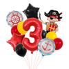Zestaw balonów z folii aluminiowej Pirat Balon cyfrowy do aranżacji miejsca na dziecięcą imprezę urodzinową o tematyce oceanicznej