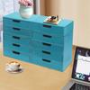 4 Items Wood Rectangular Drawer Cabinet,Pink/Brown/Blue/Black Desktop Storage Organizers for Living Rooms,Bedrooms