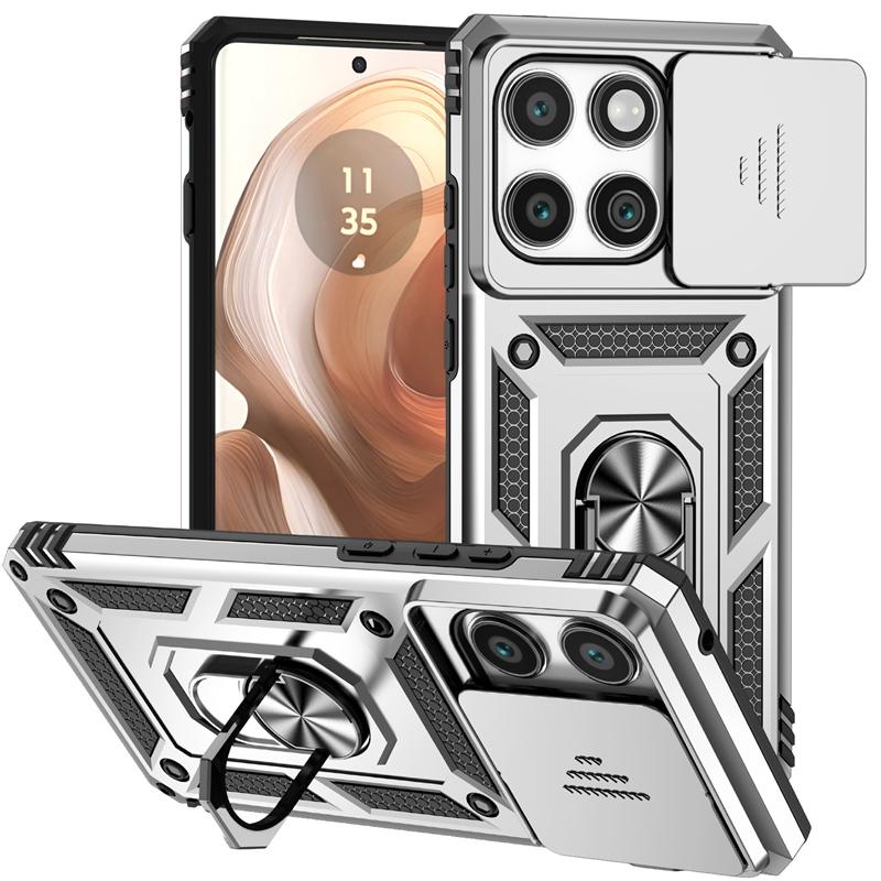 Full Cover For Motorola Edge 2025 Case For Moto Edge 2025 Push Window Magnetic Phone Holder Back Case For Moto Edge 2025 Case